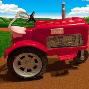 Barbie Bright Red Toy Tractor